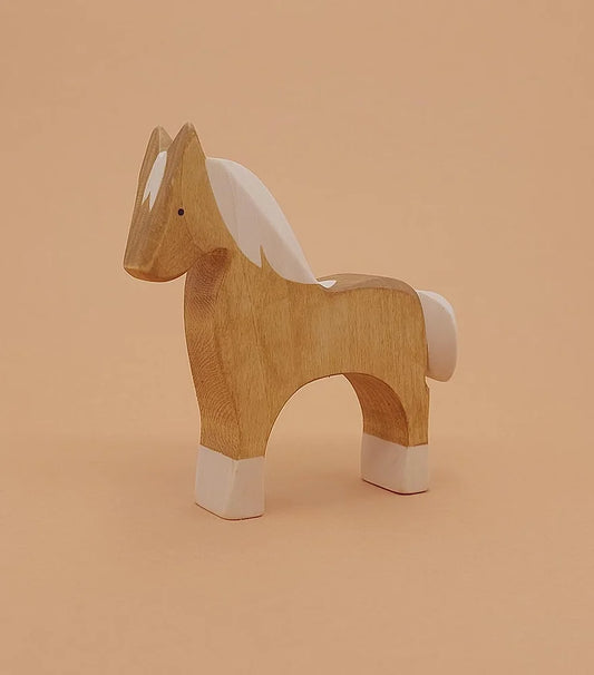wooden palomino horse