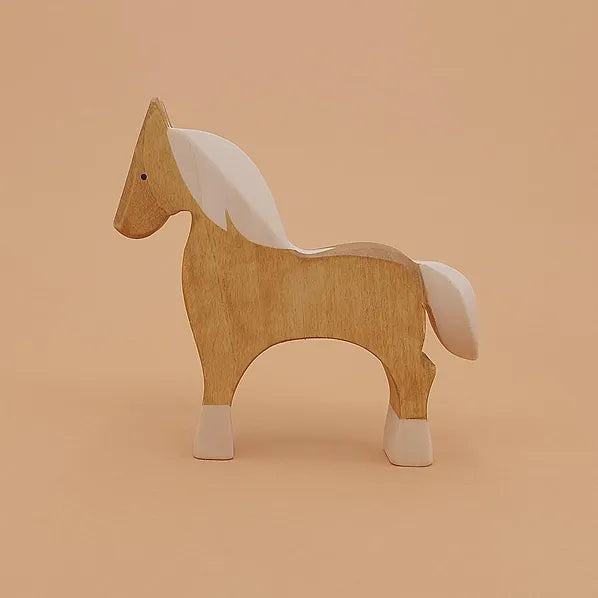 wooden palomino horse