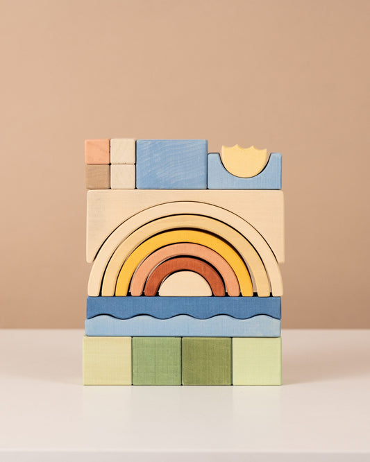 sunset building blocks