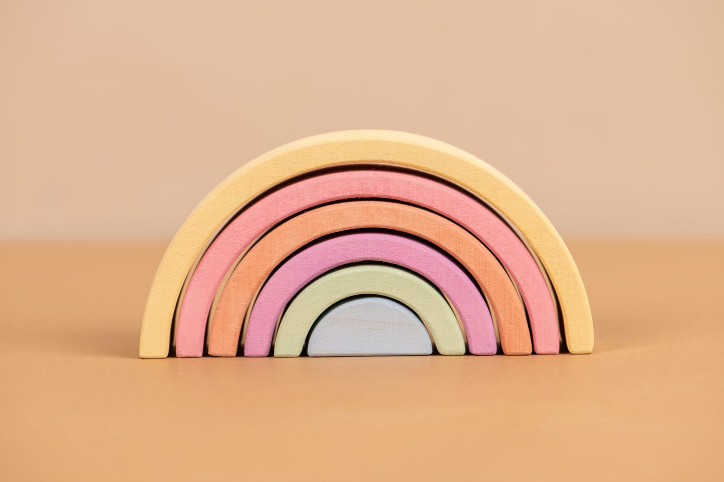 wooden mini rainbow stackers