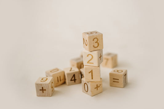 wooden number blocks